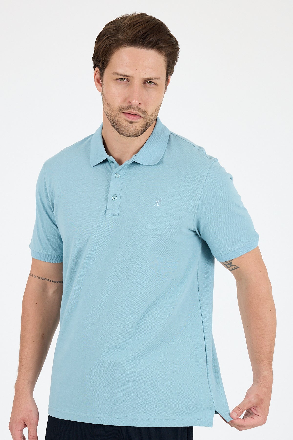 Regular Fit Pamuk Polo Yaka Kısa Kollu Pike Erkek Tişört 0001