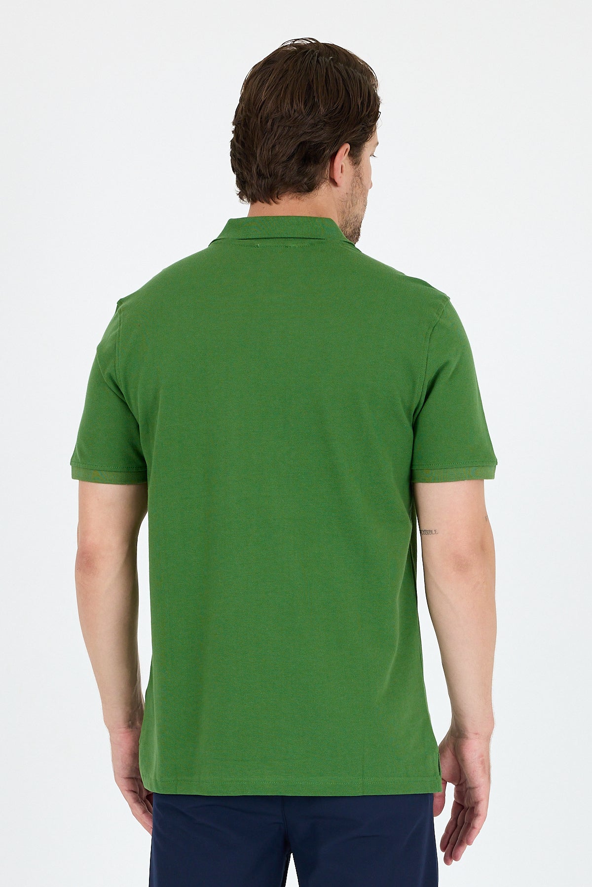 Regular Fit Pamuk Polo Yaka Kısa Kollu Pike Erkek Tişört 0001