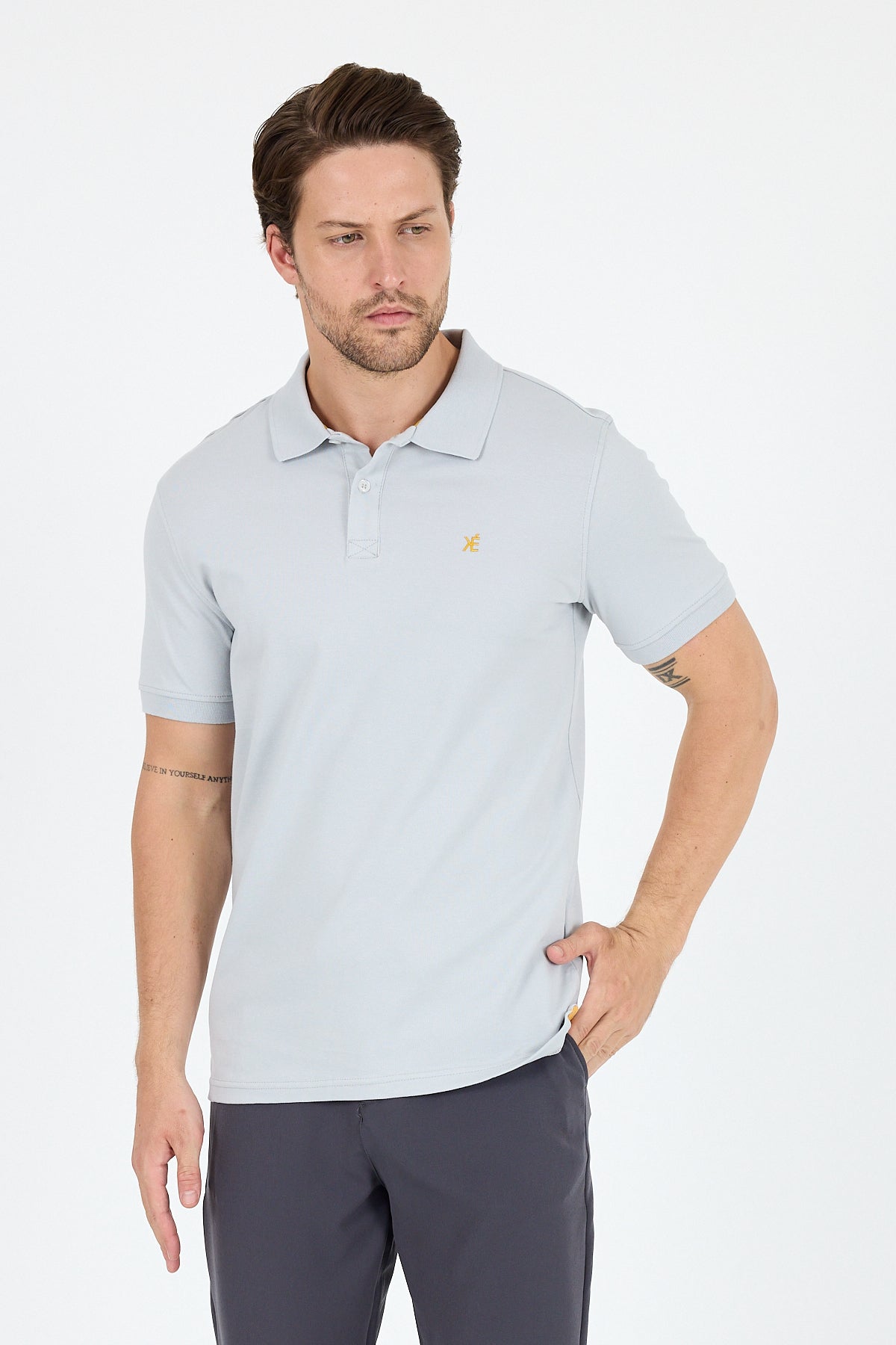 Regular Fit Pamuk Polo Yaka Kısa Kollu Pike Erkek Tişört 0002