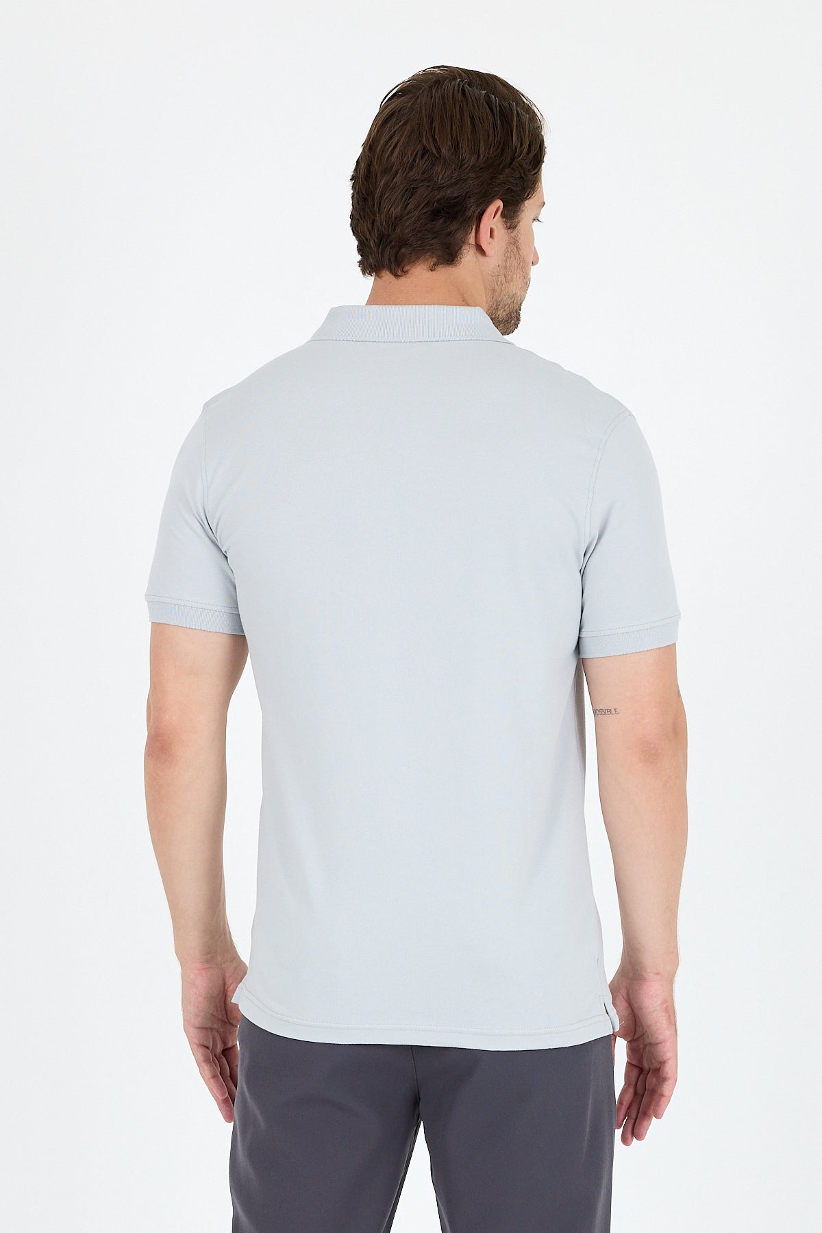 Regular Fit Pamuk Polo Yaka Kısa Kollu Pike Erkek Tişört 0002