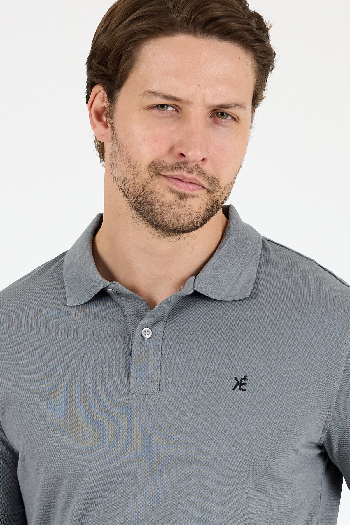 Regular Fit Pamuk Polo Yaka Kısa Kollu Pike Erkek Tişört 0002