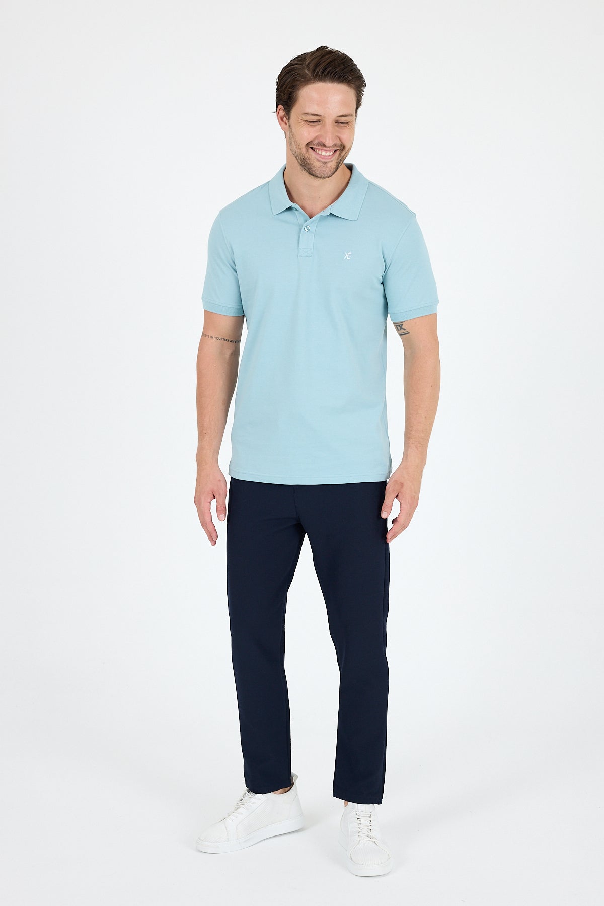 Regular Fit Pamuk Polo Yaka Kısa Kollu Pike Erkek Tişört 0002