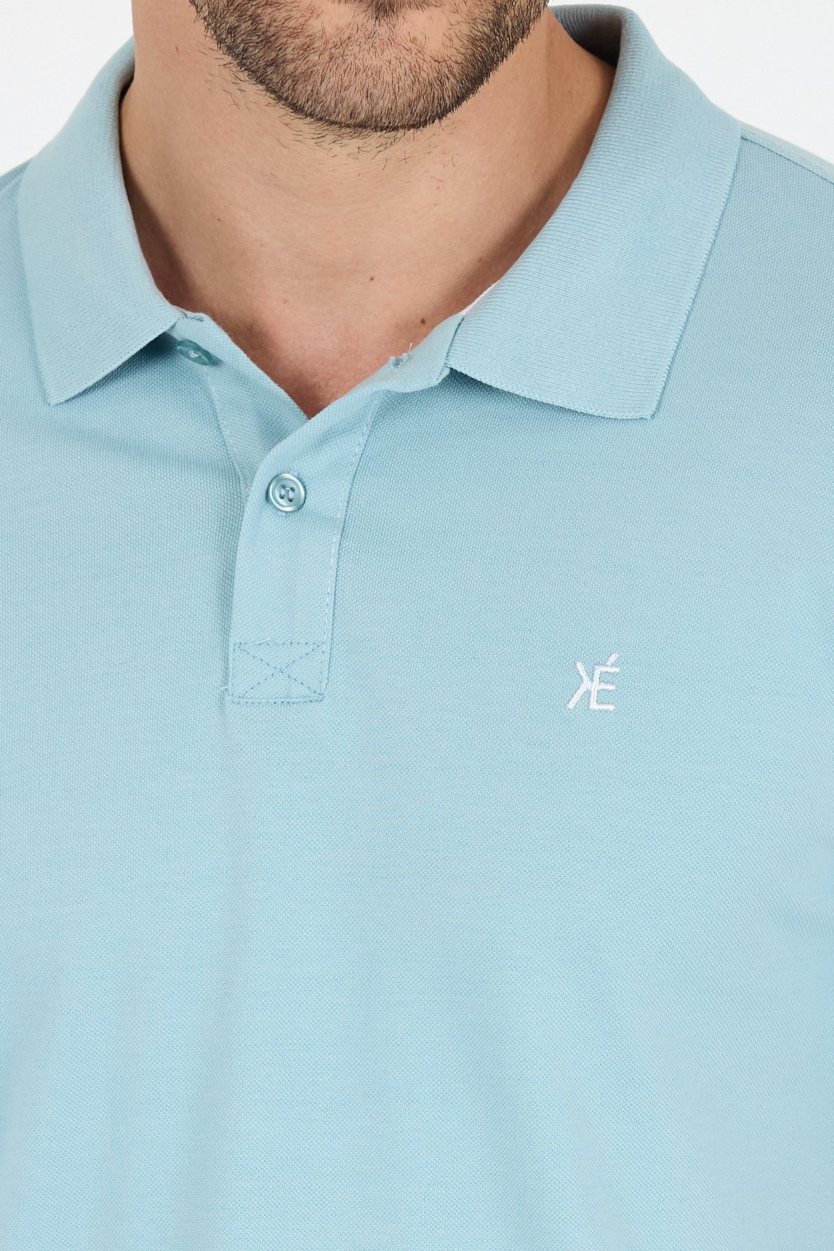 Regular Fit Pamuk Polo Yaka Kısa Kollu Pike Erkek Tişört 0002