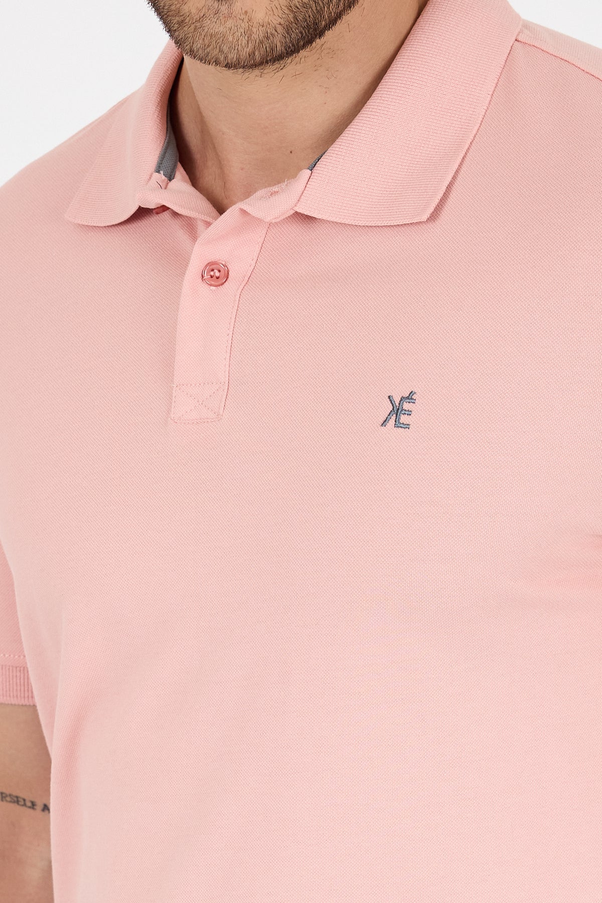 Regular Fit Pamuk Polo Yaka Kısa Kollu Pike Erkek Tişört 0002
