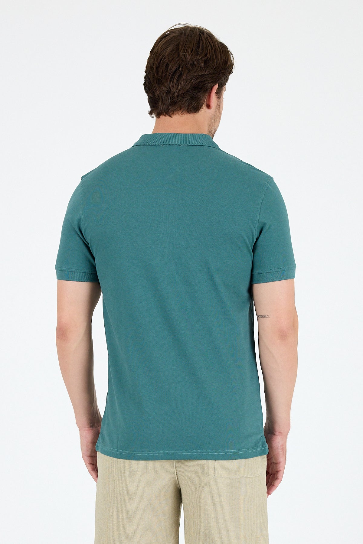 Regular Fit Pamuk Polo Yaka Kısa Kollu Pike Erkek Tişört 0002
