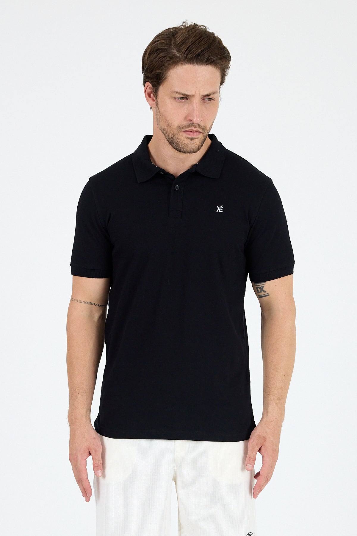 Regular Fit Pamuk Polo Yaka Kısa Kollu Pike Erkek Tişört 0002