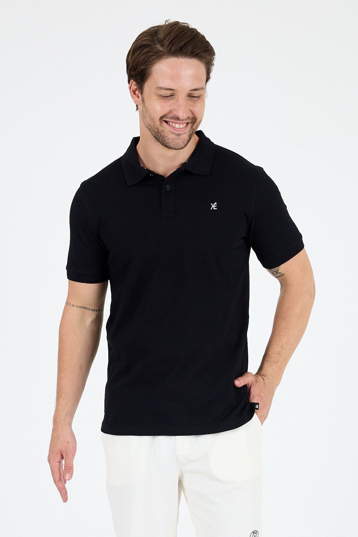 Regular Fit Pamuk Polo Yaka Kısa Kollu Pike Erkek Tişört 0002