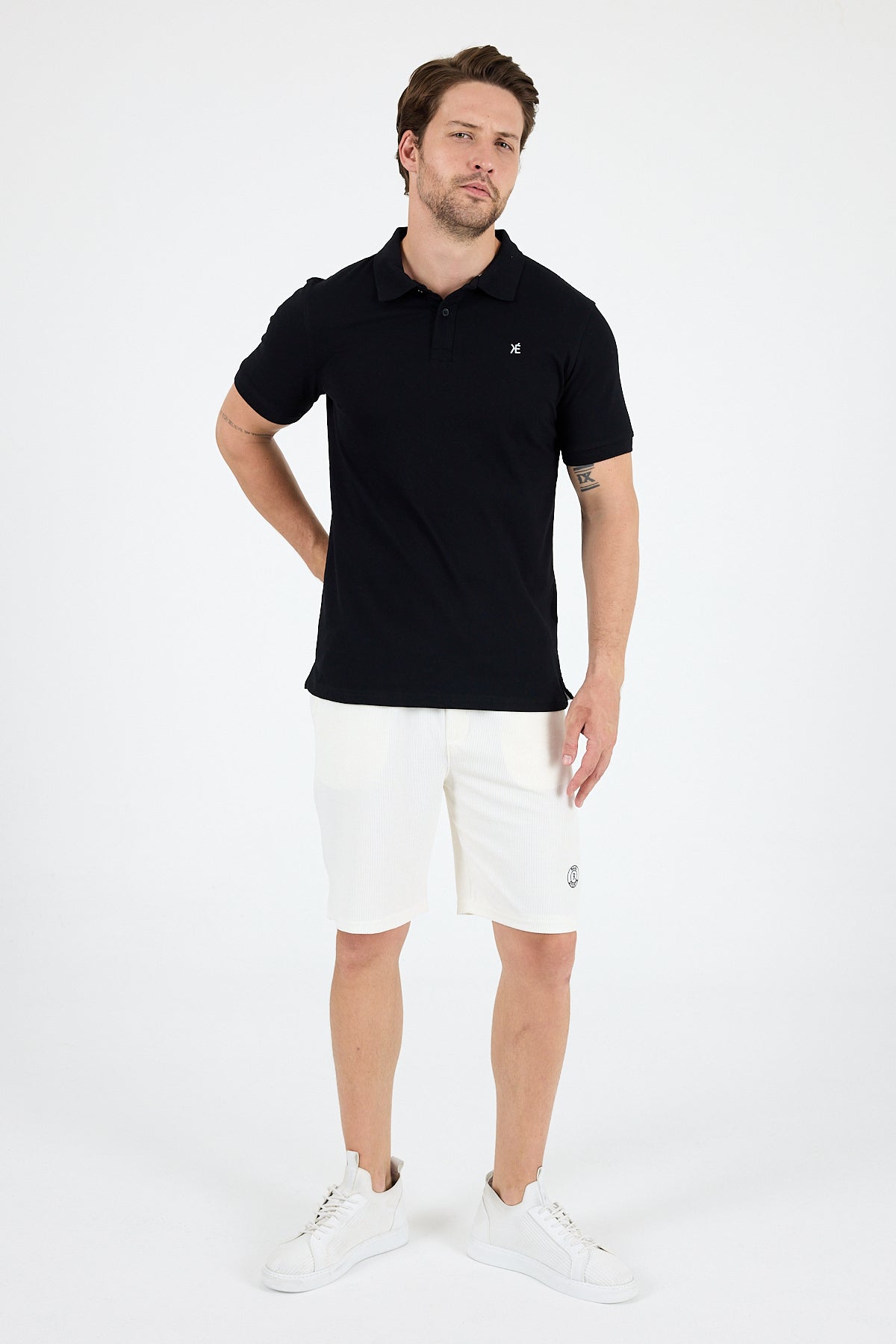 Regular Fit Pamuk Polo Yaka Kısa Kollu Pike Erkek Tişört 0002