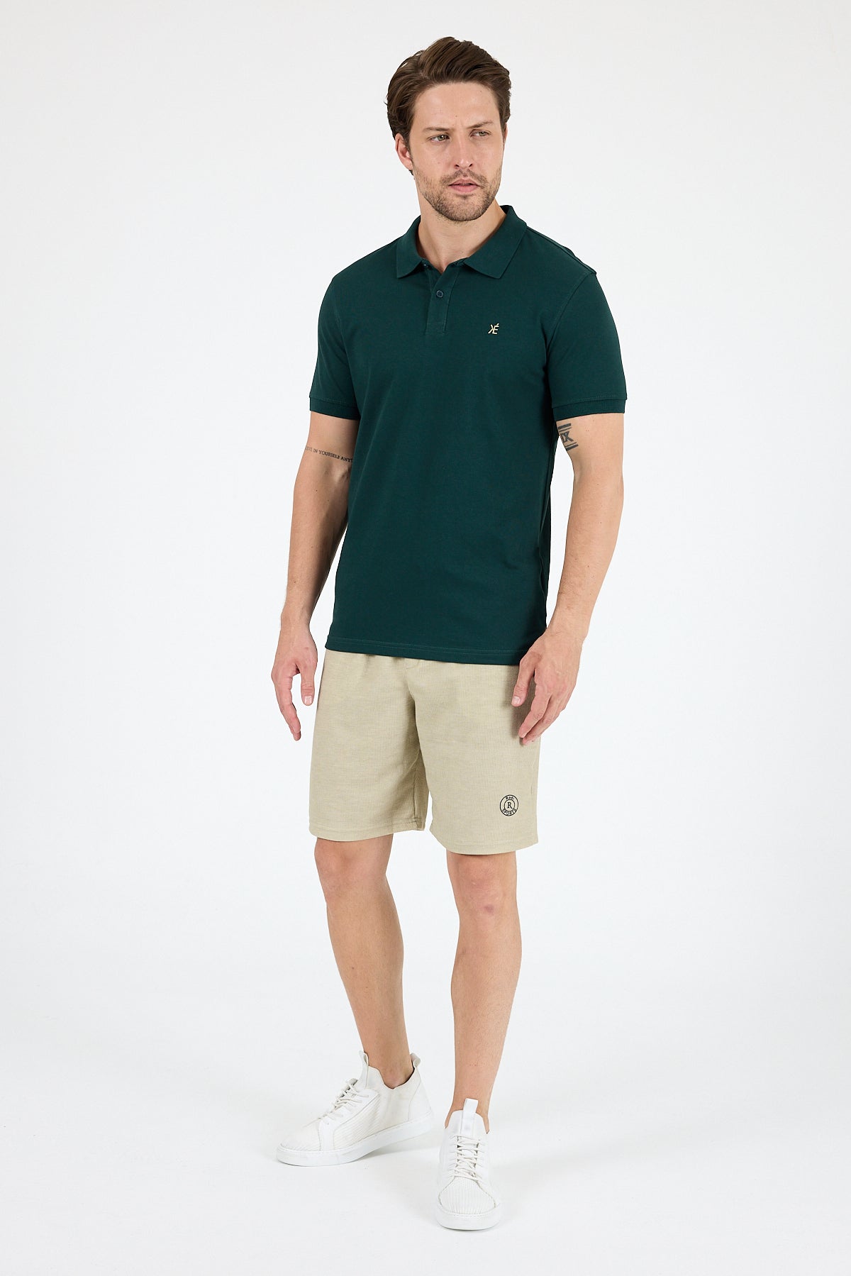 Regular Fit Pamuk Polo Yaka Kısa Kollu Pike Erkek Tişört 0002