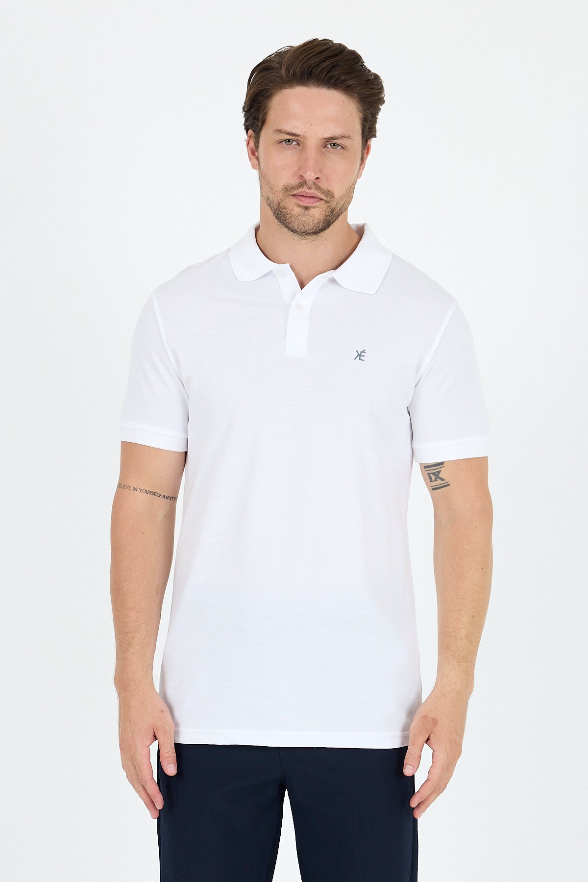 Regular Fit Pamuk Polo Yaka Kısa Kollu Pike Erkek Tişört 0002