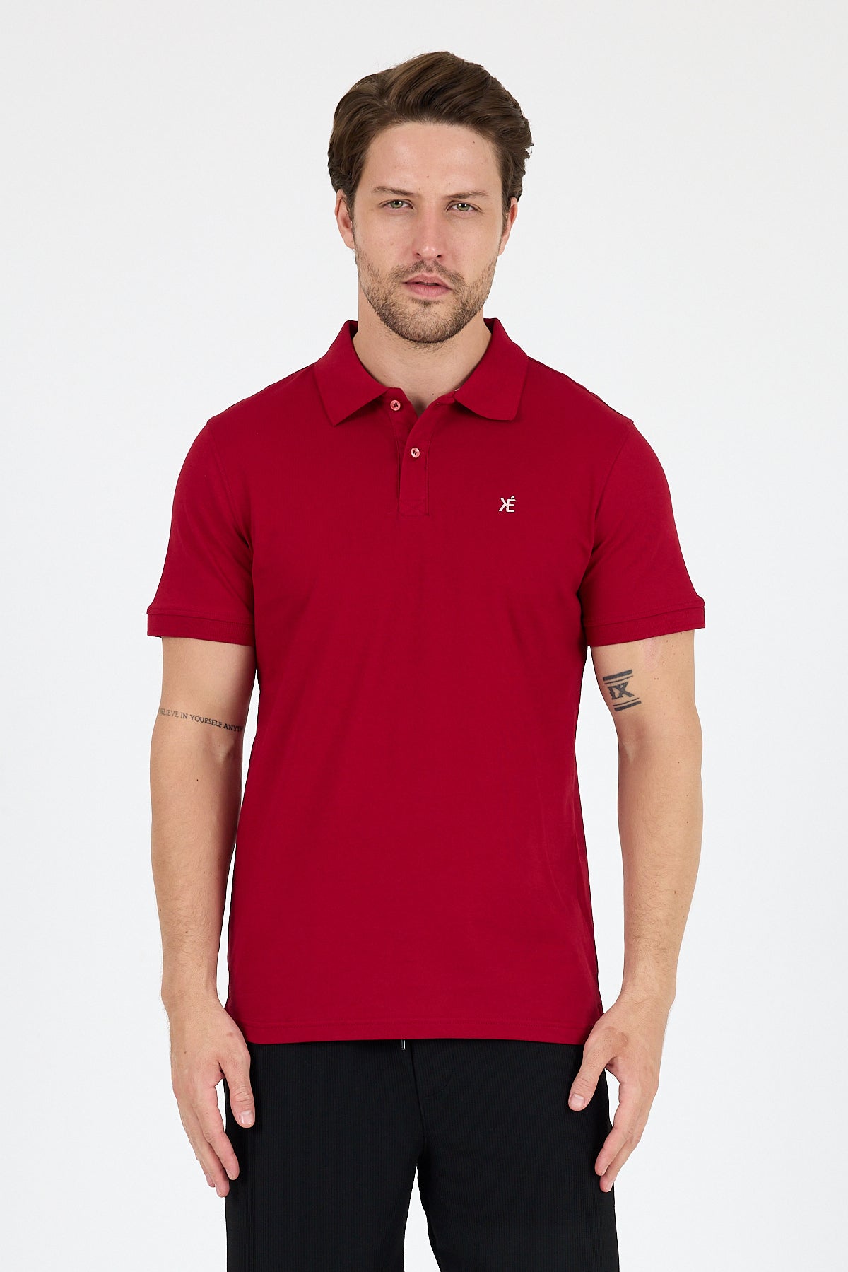Regular Fit Pamuk Polo Yaka Kısa Kollu Pike Erkek Tişört 0002