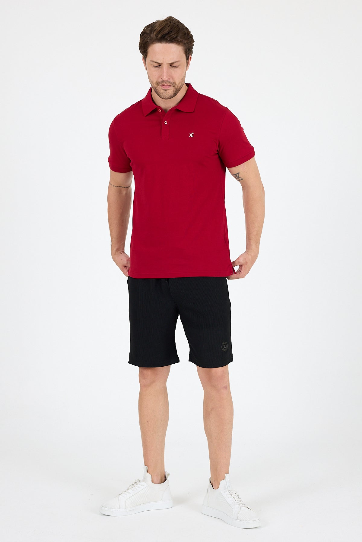 Regular Fit Pamuk Polo Yaka Kısa Kollu Pike Erkek Tişört 0002