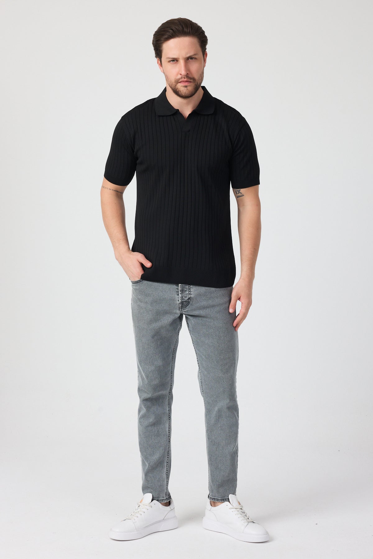 Erkek Polo Yaka Triko T-shirt 10207