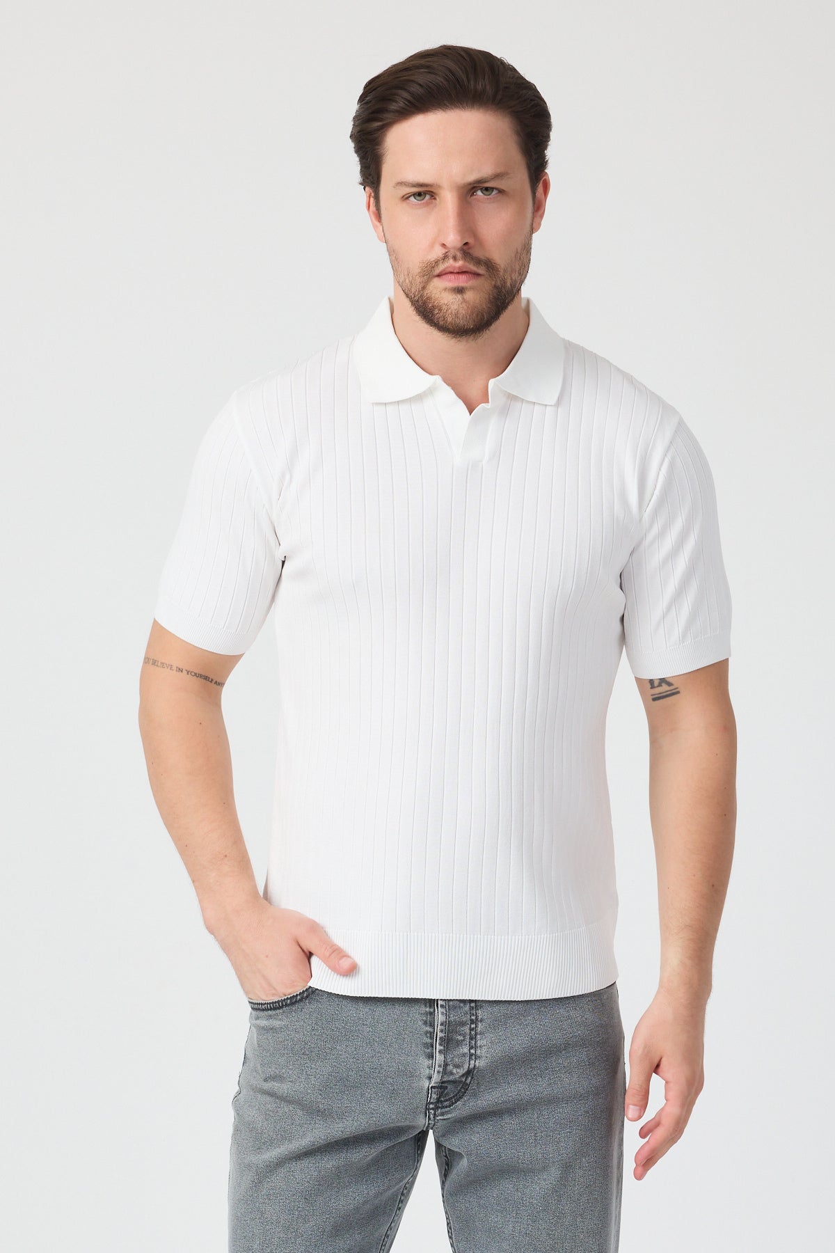 Erkek Polo Yaka Triko T-shirt 10207