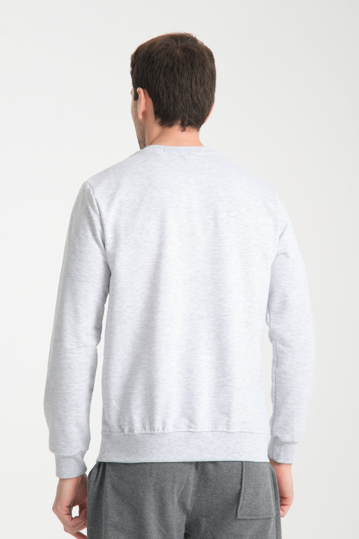 Erkek Uzun Kol Bisiklet Yaka Sweatshirt 3206
