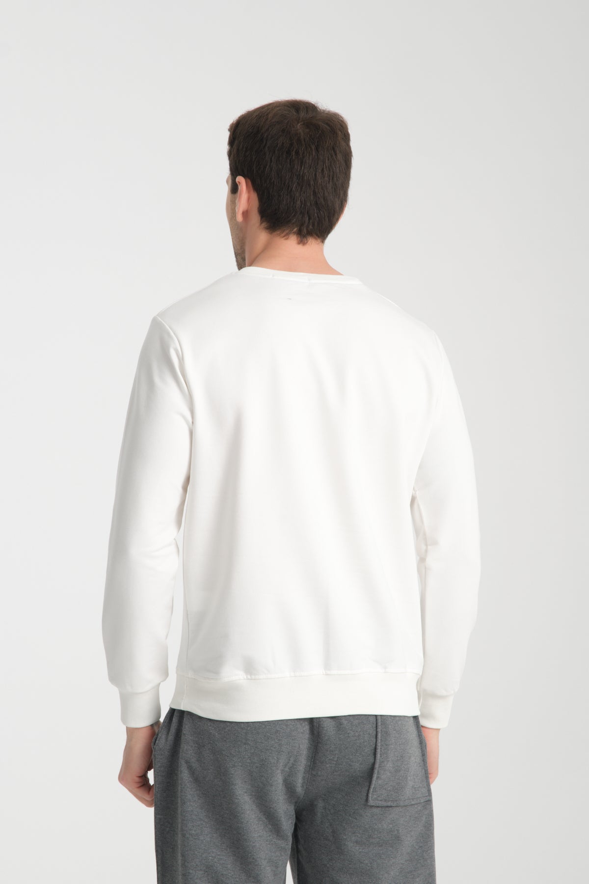 Erkek Uzun Kol Bisiklet Yaka Sweatshirt 3206