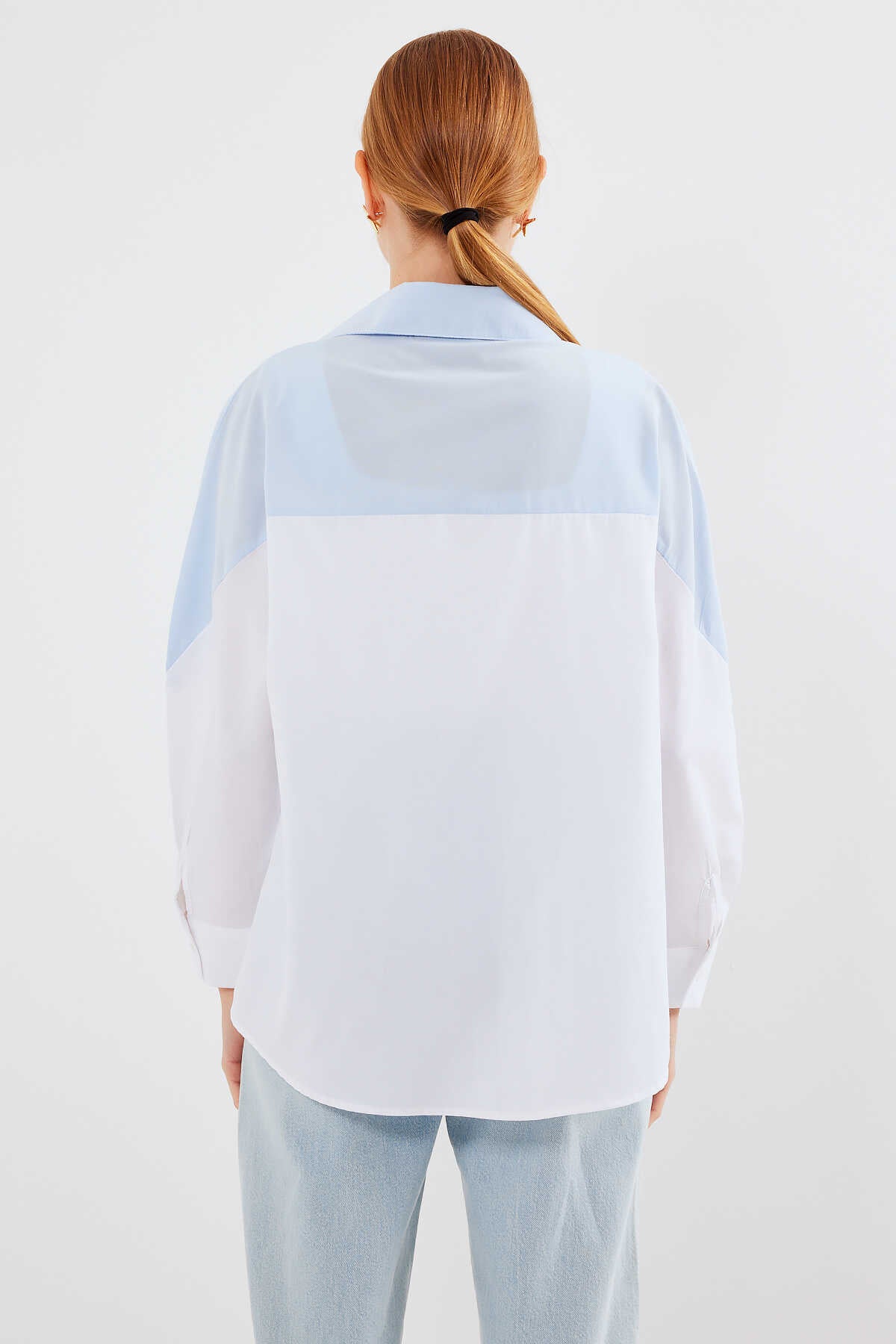 Women's Block Colored Oversized Shirt 20221