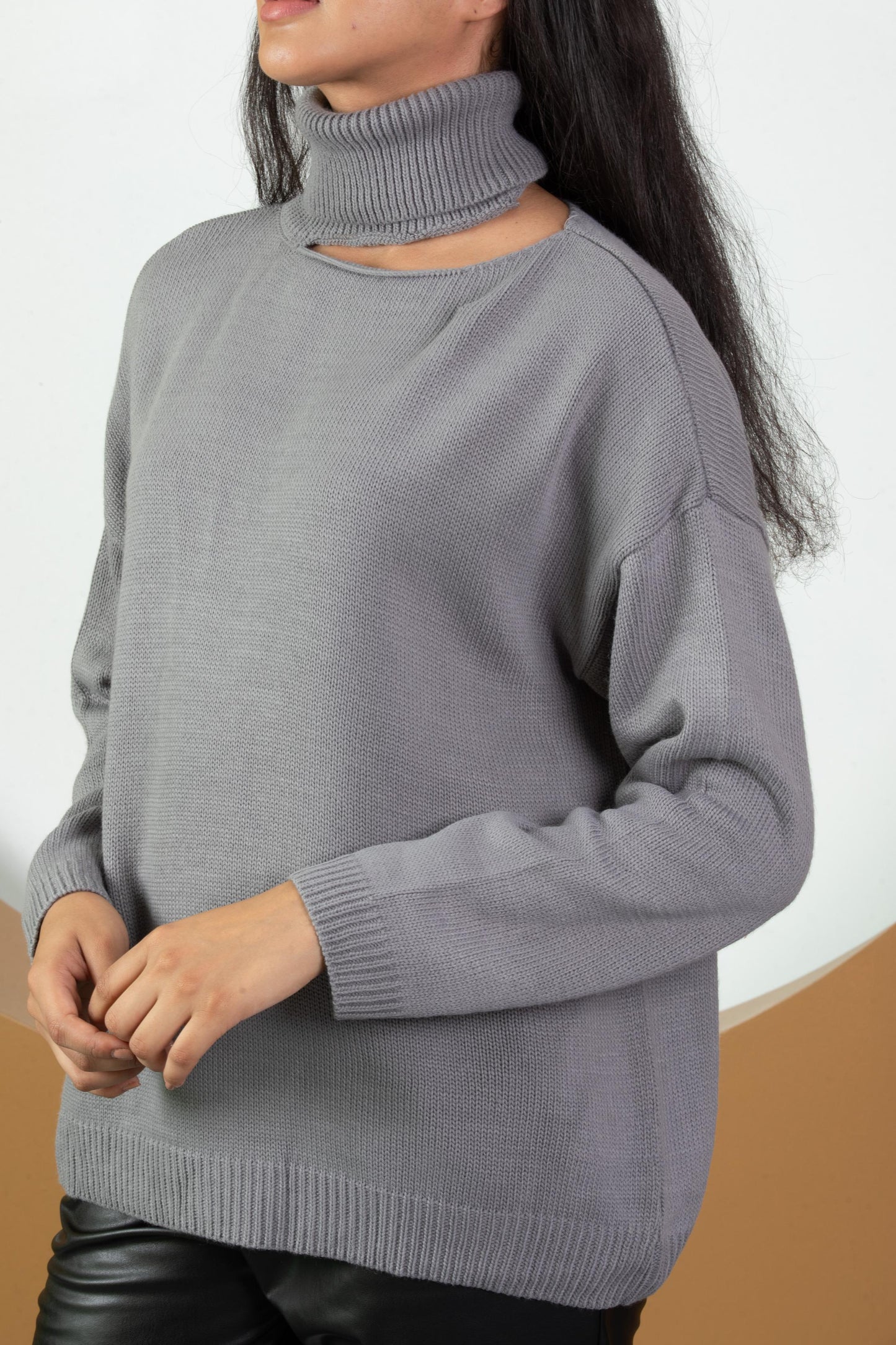 Kadın Balıkçı Yaka Triko Bluz 077