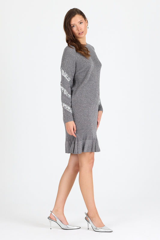 Kadın Bisiklet Yaka Sim Garnili Pul İşlemeli Eibise 3143 (Standart Beden s-m-l-xl Beden Uyumludur)