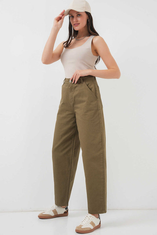 Kadın Bol Paça Pantolon 6703