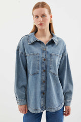 Pocket Denim Jacket - Ice Blue 0694