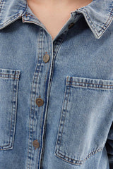 Pocket Denim Jacket - Ice Blue 0694