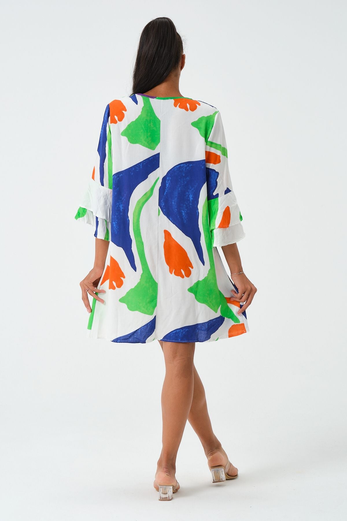 Kadın Desenli  Elbise (5569)