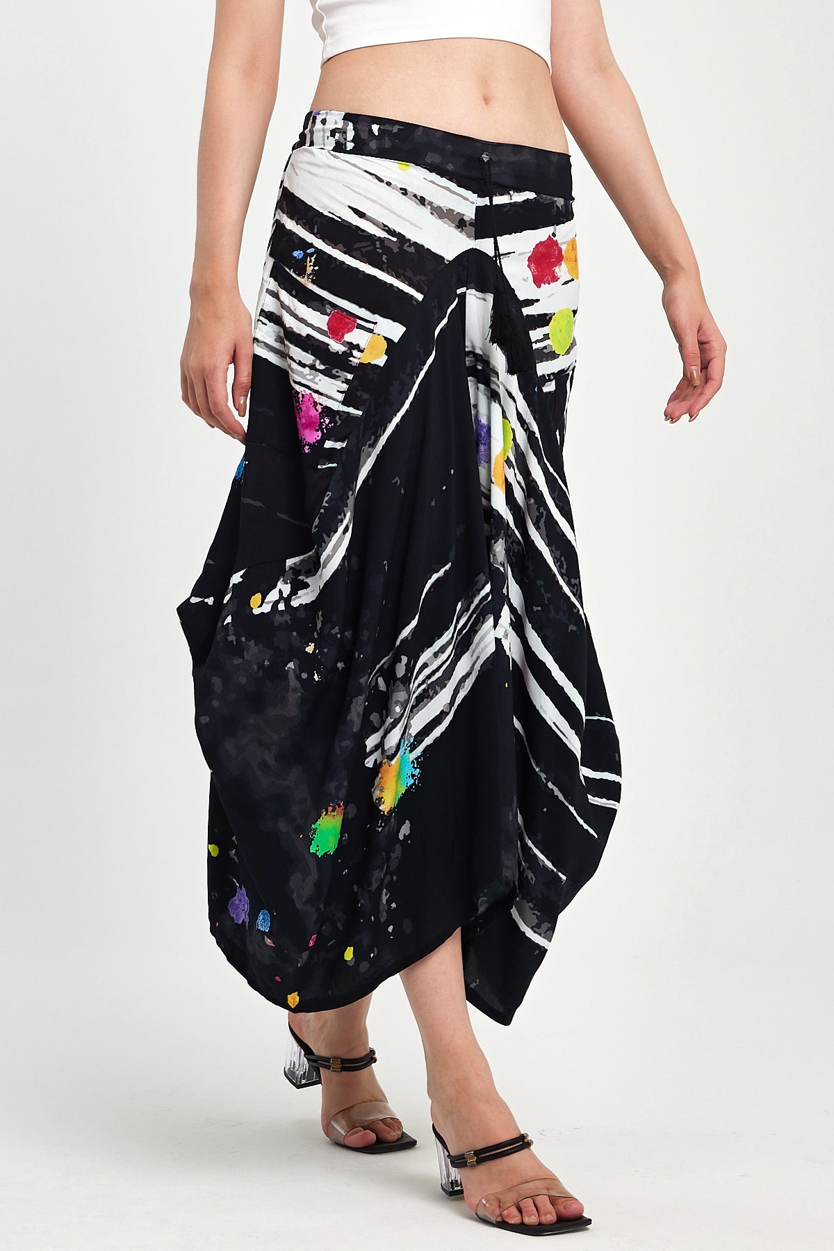 Women's Digital Print Harem Pants Skirt 984