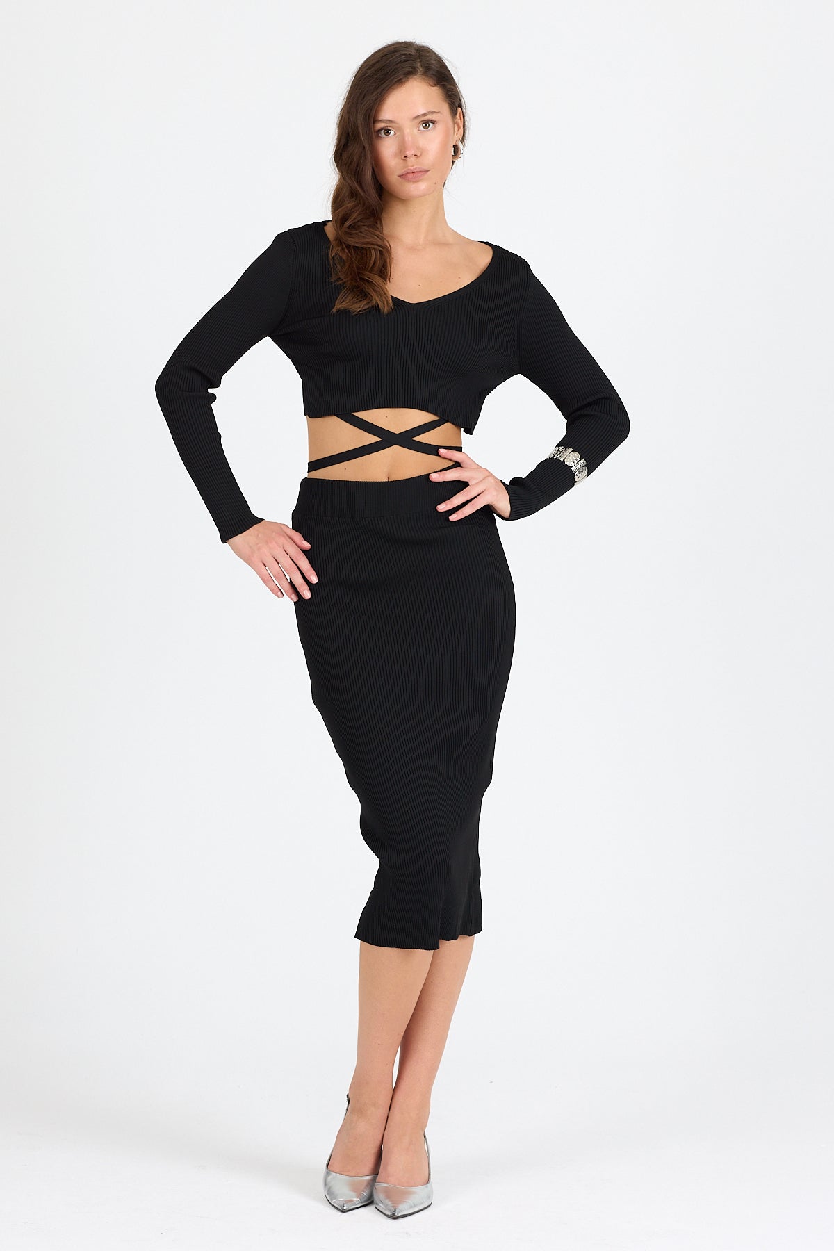 Kadın Etekli Triko Takım 0602