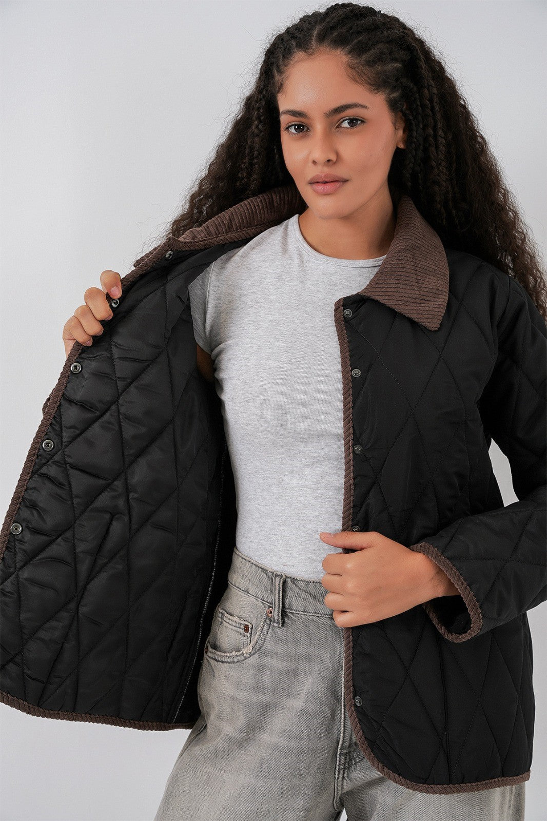 Kadın Kapitone  Oversize Mont 5226
