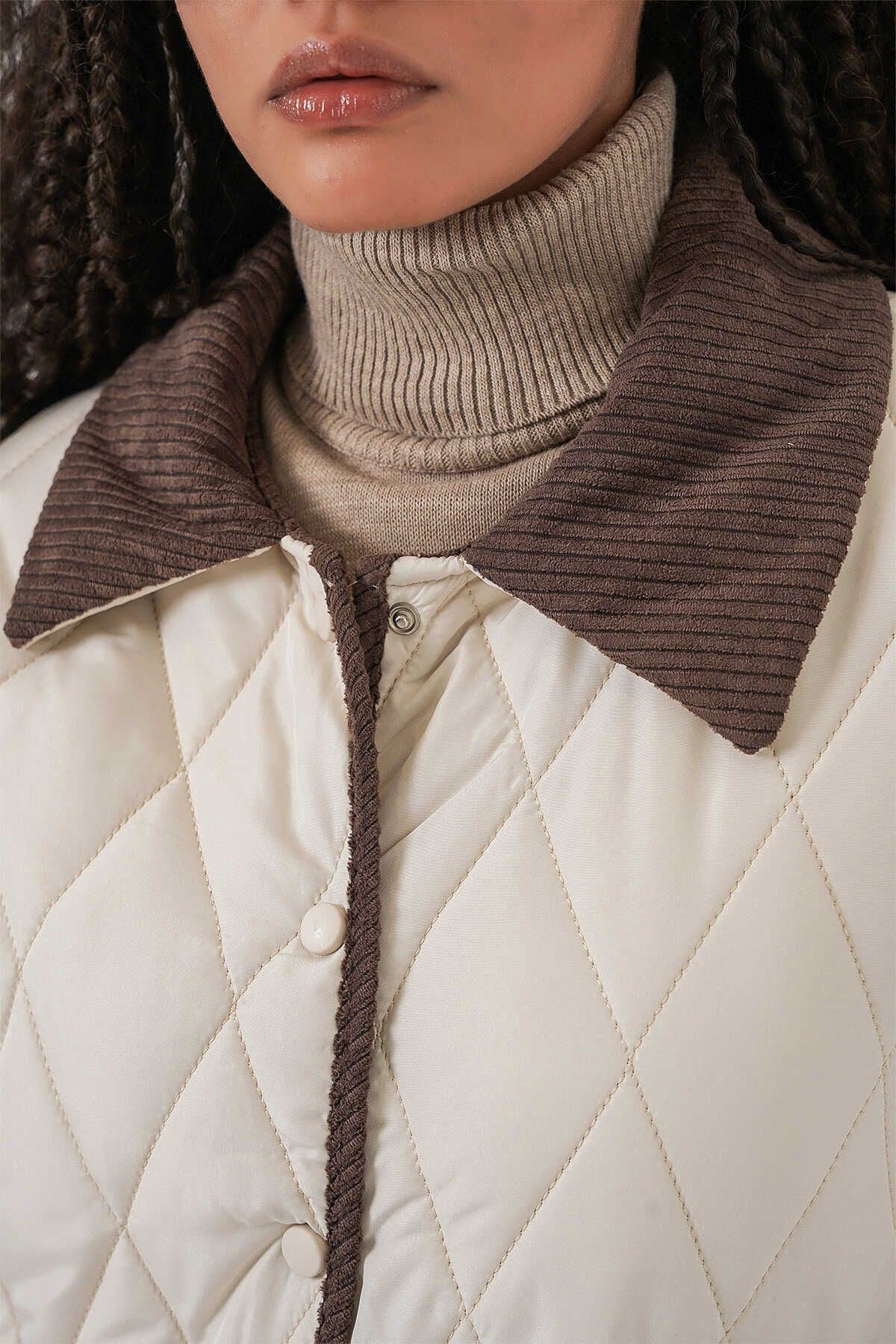 Kadın Kapitone  Oversize Mont 5226