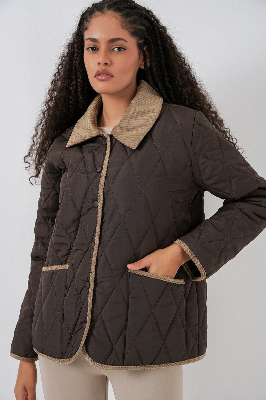 Kadın Kapitone  Oversize Mont 5226