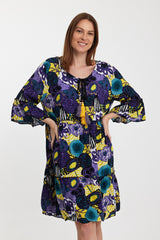 Women's Tasseled Standard Size Patterned Dress 5490