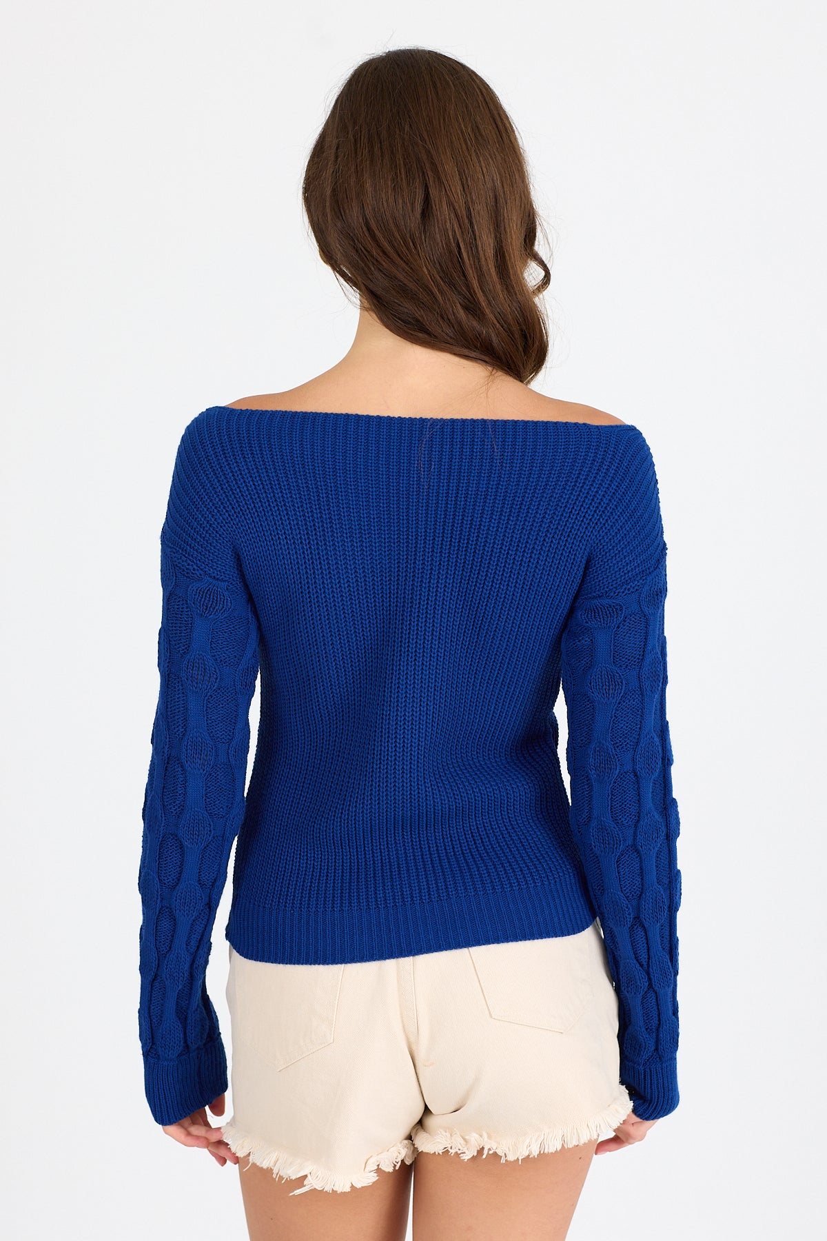 Kadın Selanik Örgü Triko Bluz 2699 (Standart Beden s-m-l-xl Beden Uyumludur)