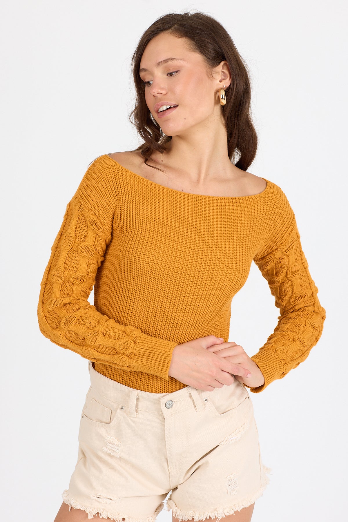 Kadın Selanik Örgü Triko Bluz 2699 (Standart Beden s-m-l-xl Beden Uyumludur)