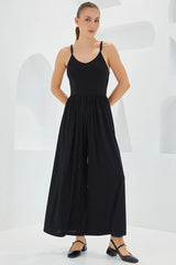 Women 7029 Wide Leg Strap Jumpsuit