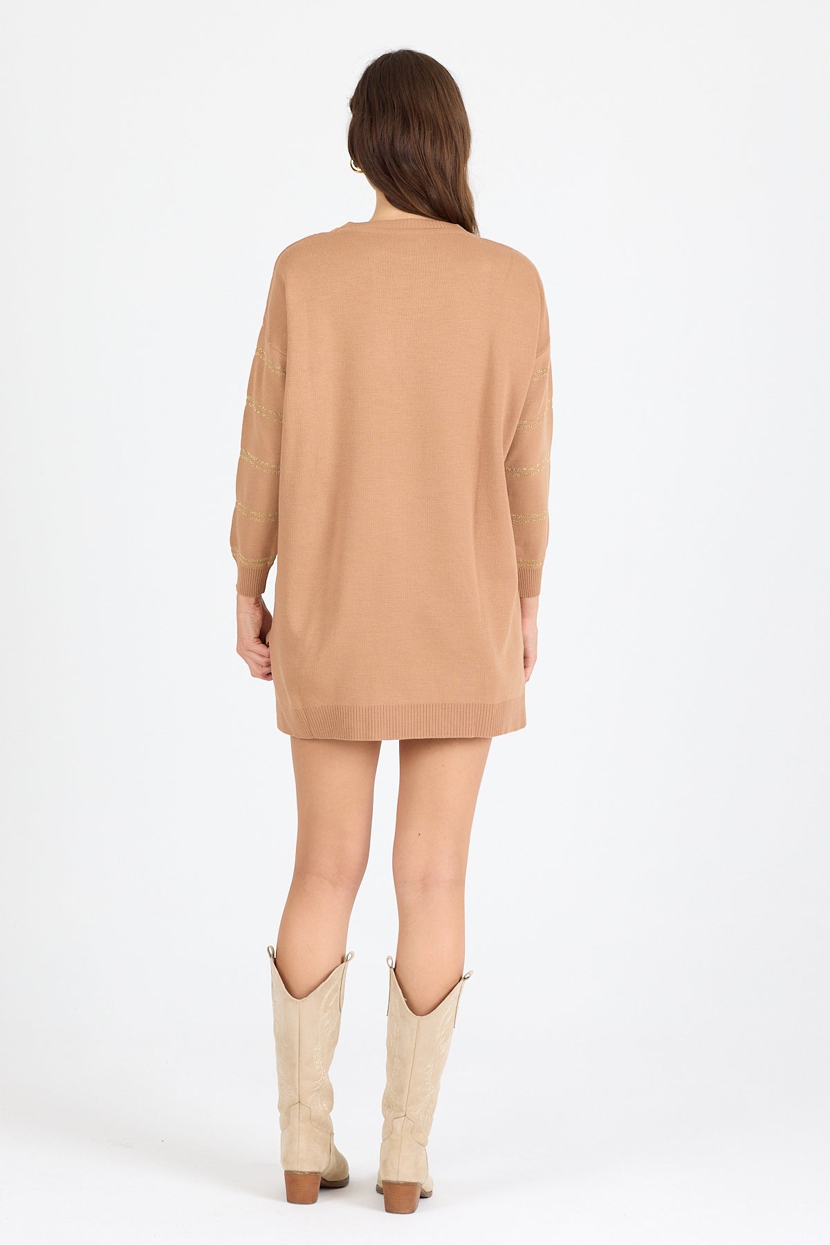 Kadın Sim Garnili Bisiklet Yaka Triko Bluz 21014 (Standart Beden s-m-l-xl Beden Uyumludur)