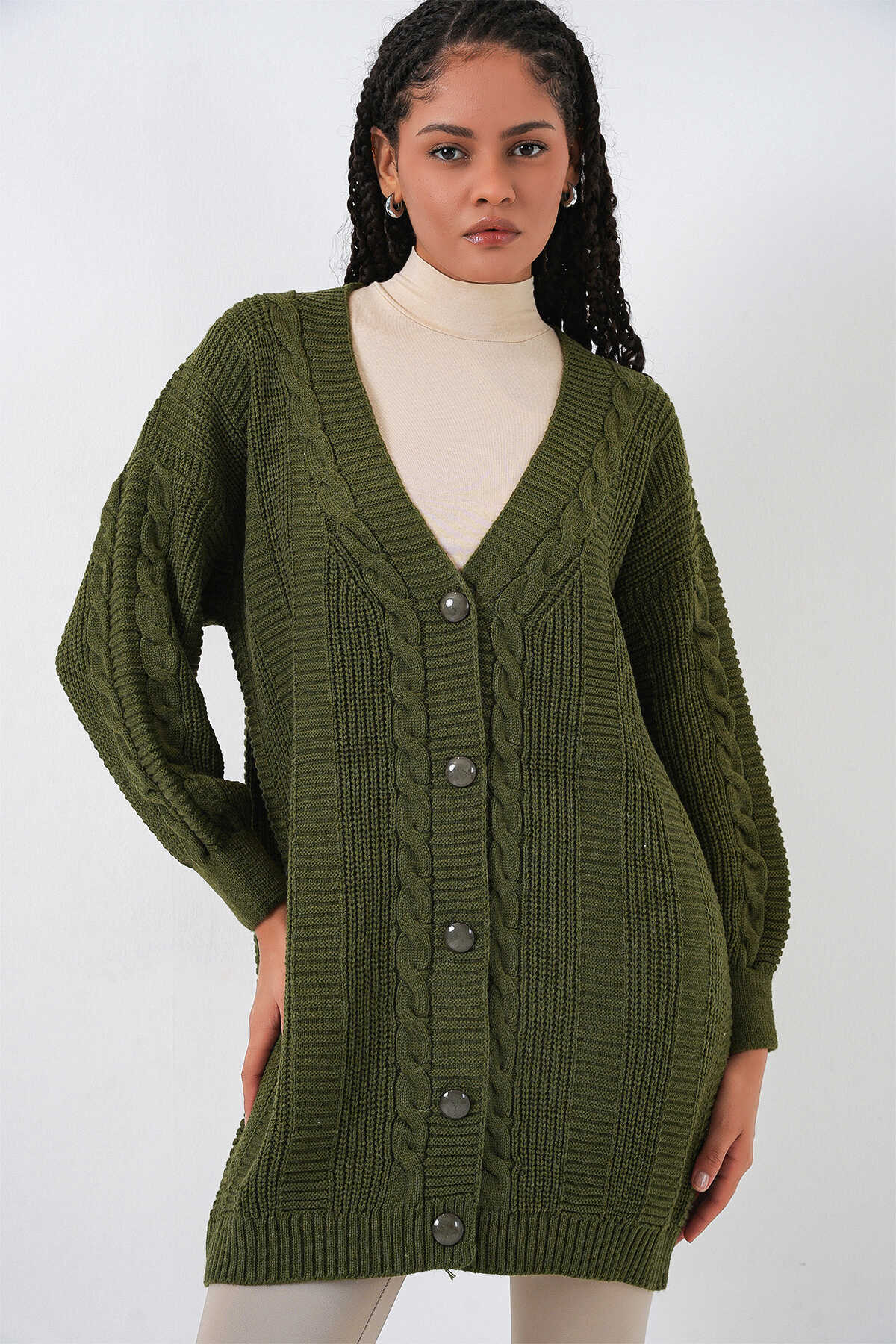 Kadın Tesettür Triko Hırka 15768