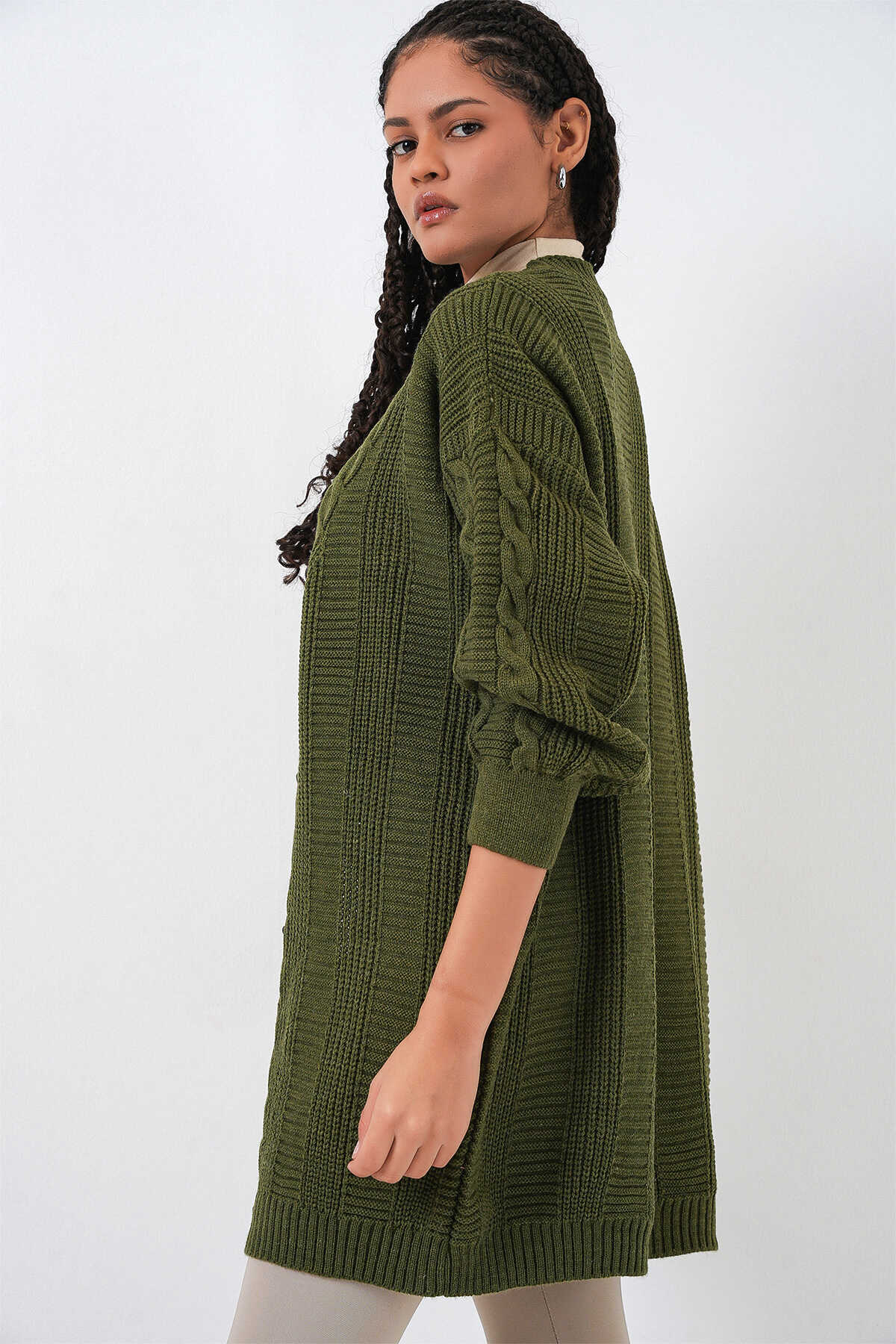 Kadın Tesettür Triko Hırka 15768