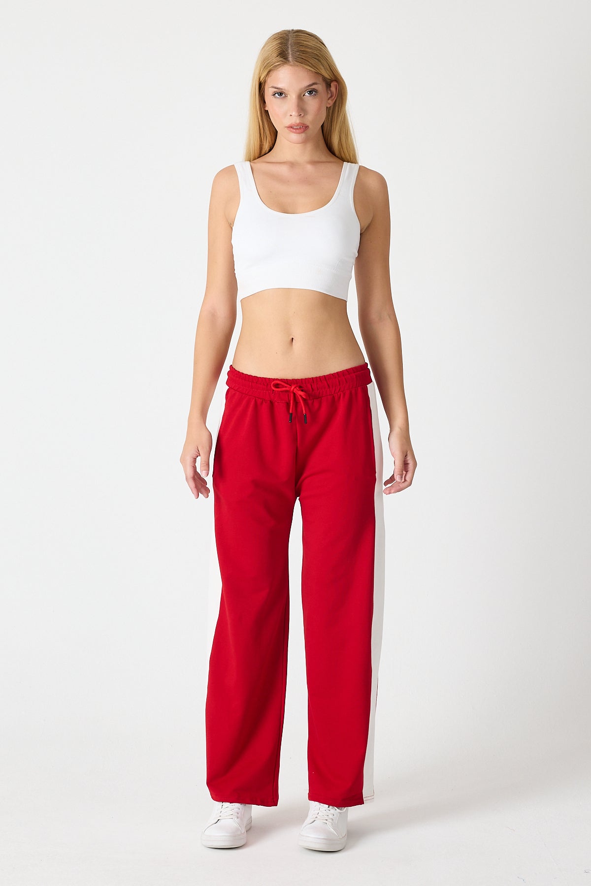 Kadın Yanı Şeritli Plazzo Pantolon 3000