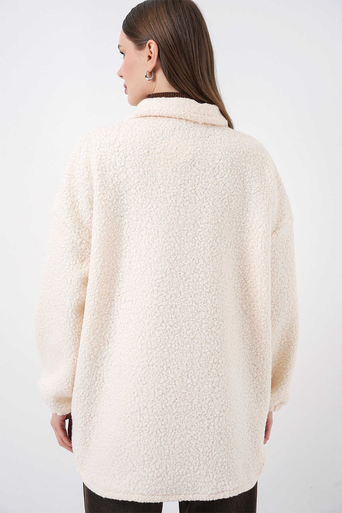 Kadın Yün Karışımlı Buklet Ceket 0675