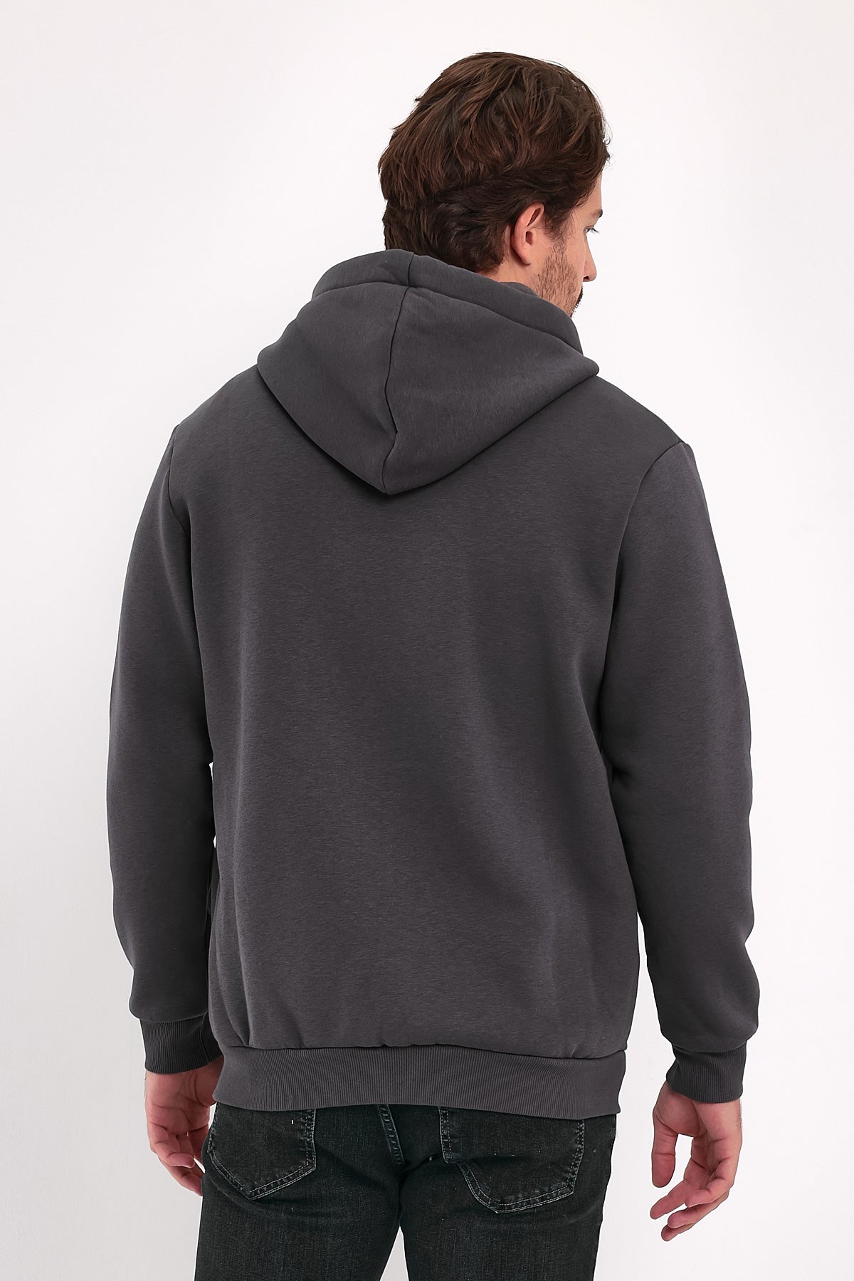 Rodi 3 İp Şardonlu Fermuarlı Kapuşonlu Sweatshirt RD24KE054901