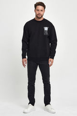 Rodi 3 Thread Raised Crew Neck Sweatshirt RD24KE055457