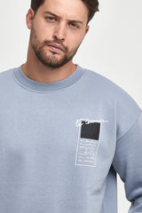 Rodi 3 Thread Raised Crew Neck Sweatshirt RD24KE055457