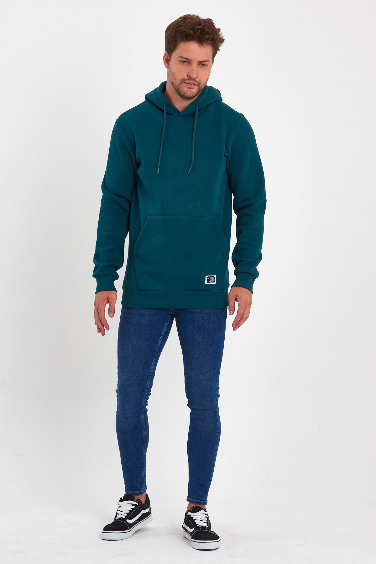 Rodi 3 Thread Ribbed Pocket Hooded Sweatshirt RD24KE055490