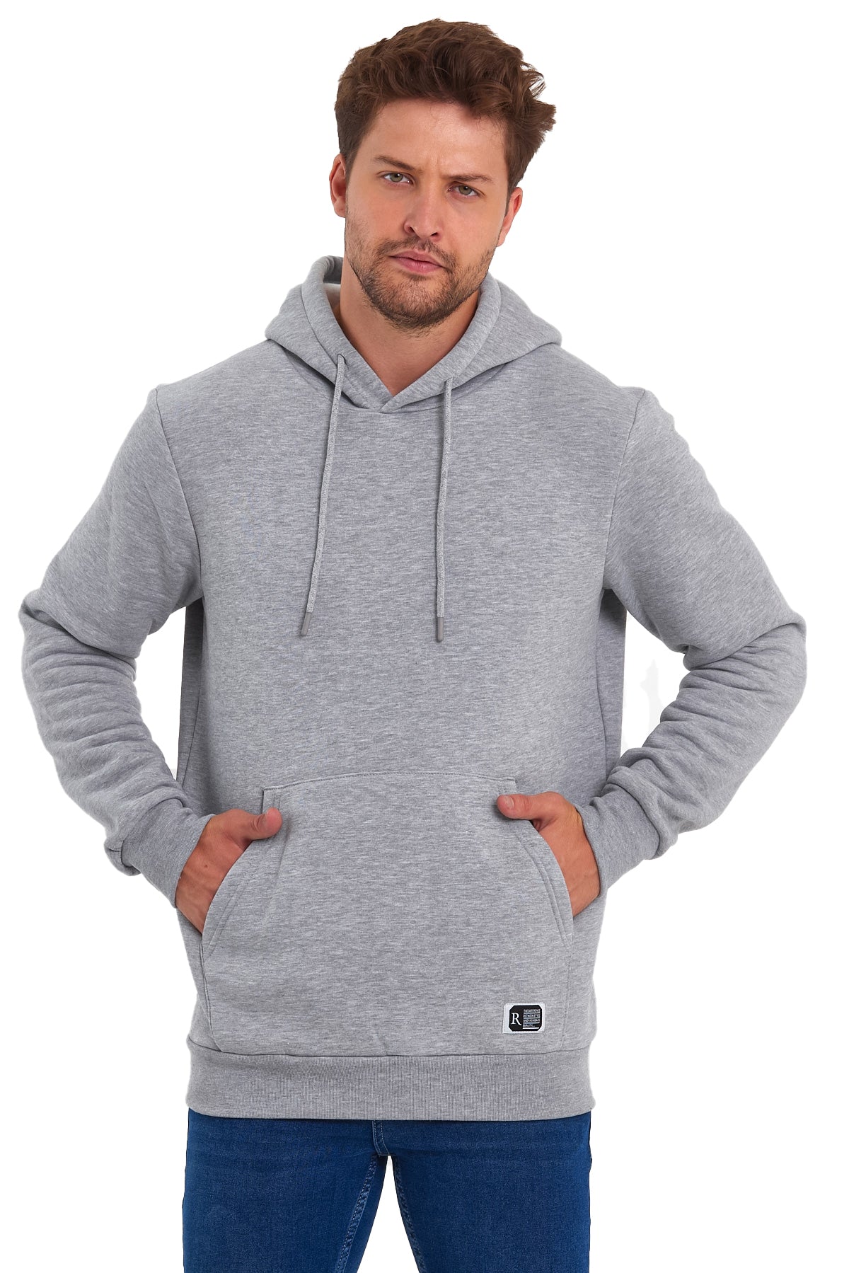 Rodi 3 Thread Ribbed Pocket Hooded Sweatshirt RD24KE055490