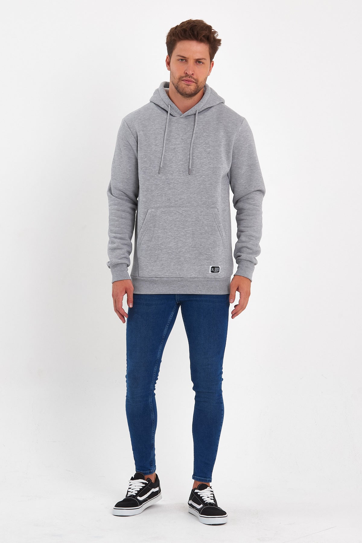 Rodi 3 Thread Ribbed Pocket Hooded Sweatshirt RD24KE055490