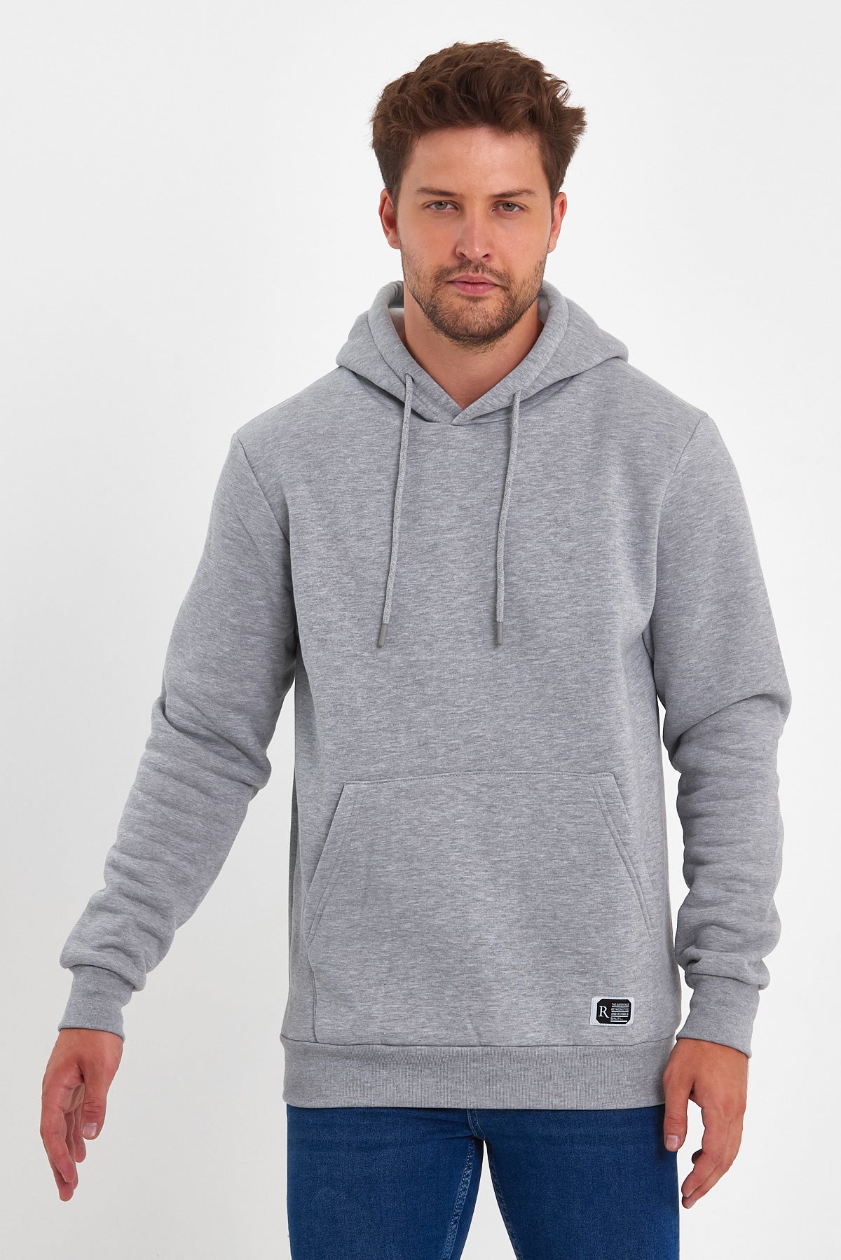 Rodi 3 Thread Ribbed Pocket Hooded Sweatshirt RD24KE055490