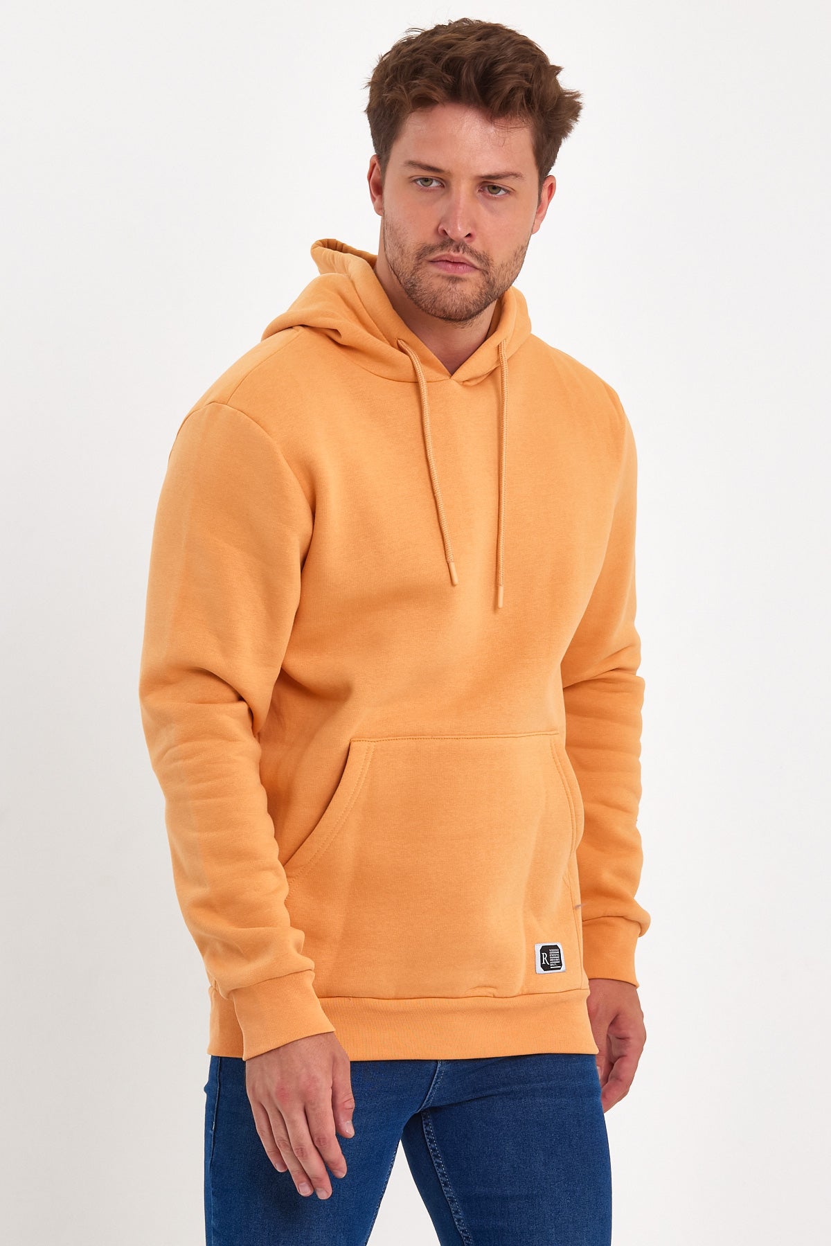 Rodi 3 Thread Ribbed Pocket Hooded Sweatshirt RD24KE055490