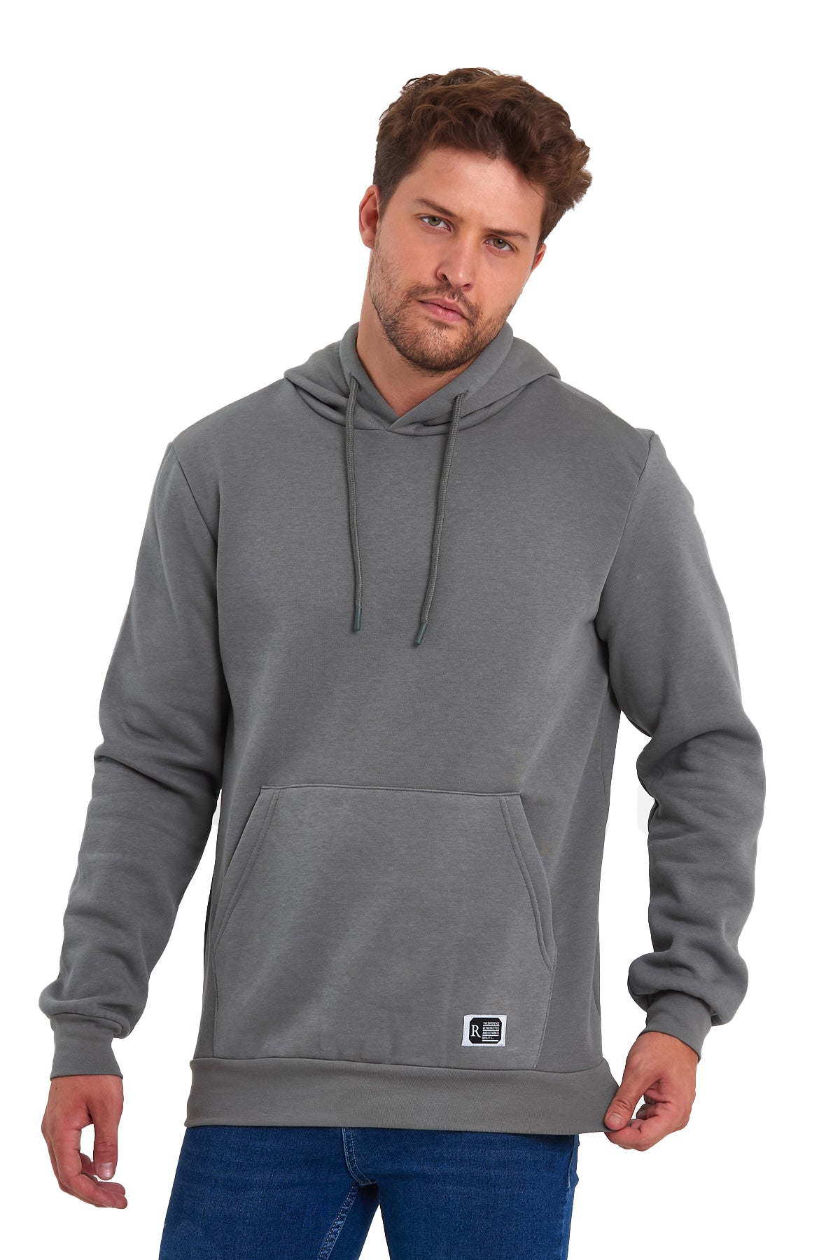 Rodi 3 Thread Ribbed Pocket Hooded Sweatshirt RD24KE055490